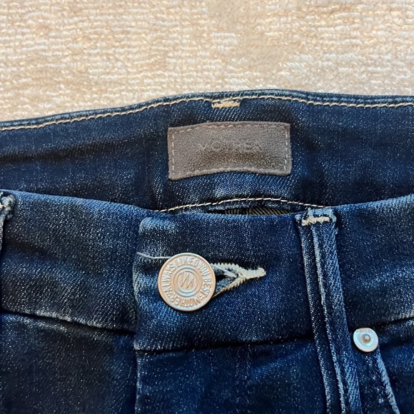 Mother The looker ankle fray jeans- dark denim - Picture 3 of 5